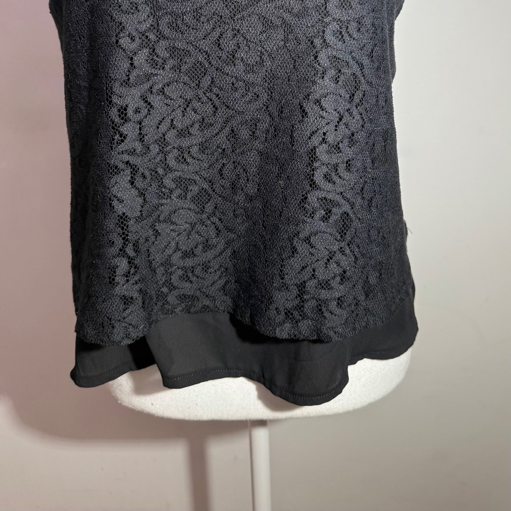Abercrombie & Fitch Black Lace Overlay Tank – Size Small - Picture 4 of 7